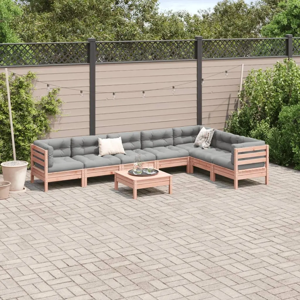 Garden Sofa Set 8 Piece Outdoor Furniture with Cushions Modular Patio Seating