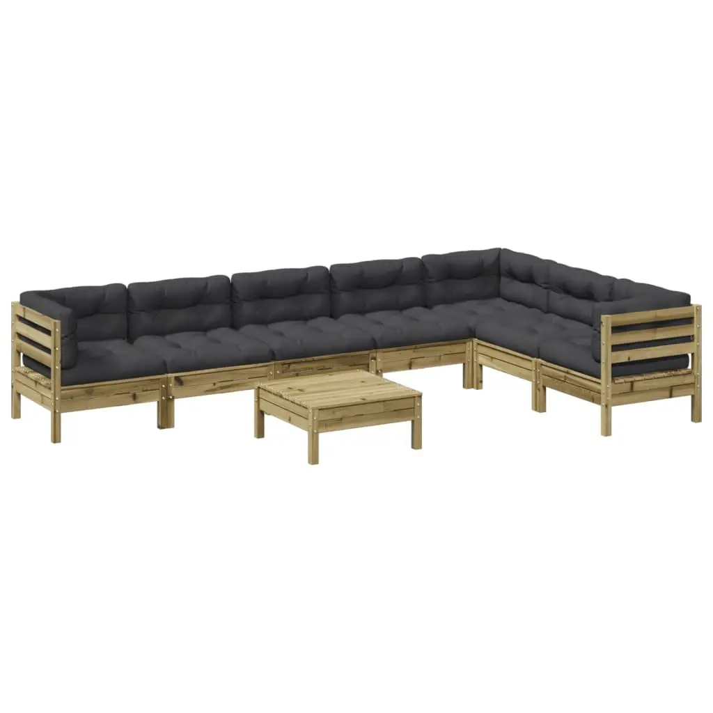 8 Piece Garden Sofa Set with Cushions