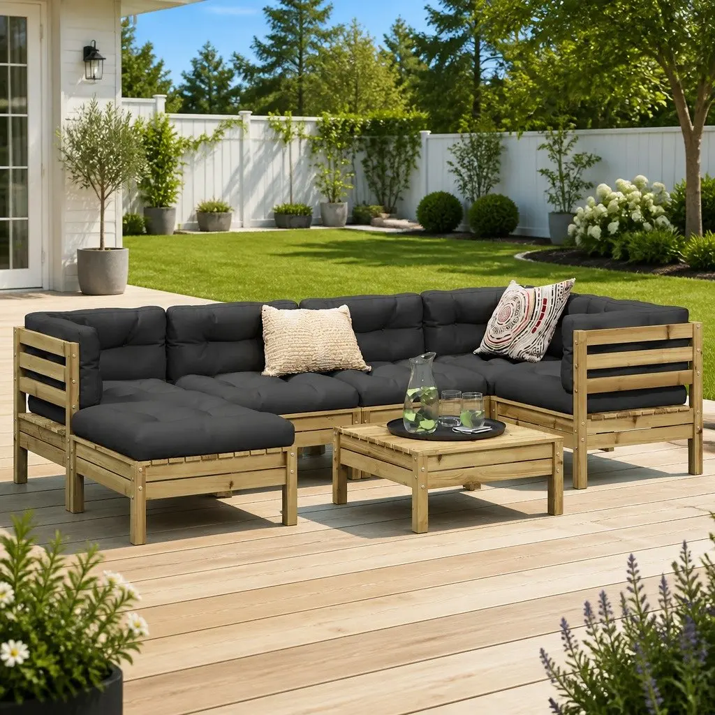 7 Piece Garden Sofa Set