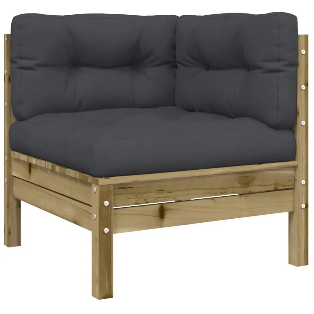 Garden Sofa Set 6 Piece Outdoor Furniture Brown Cushioned Patio Seating Modular