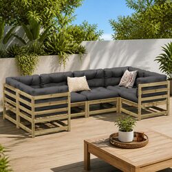 Your Outdoor Space Awaits: 6 Piece Garden Sofa Set