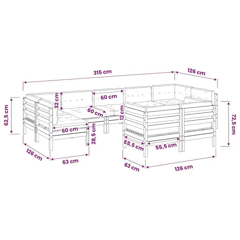 9-Piece Outdoor Sofa Set