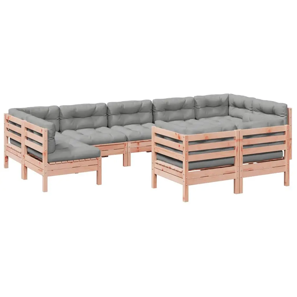 9 Piece Outdoor Sofa Set with Cushions
