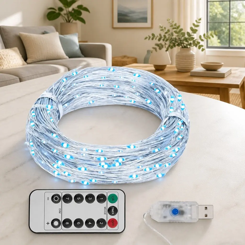 LED String Lights Cold White 300 LEDs 30m Indoor Outdoor