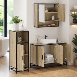 Friendly 3-Piece Bathroom Set: Vanity, Mirror & More