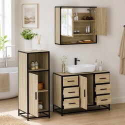 Your Ideal 3-Piece Brown Bathroom Furniture Set