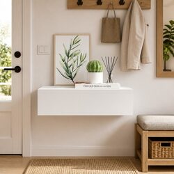 Create Space with This Floating Drawer Shelf