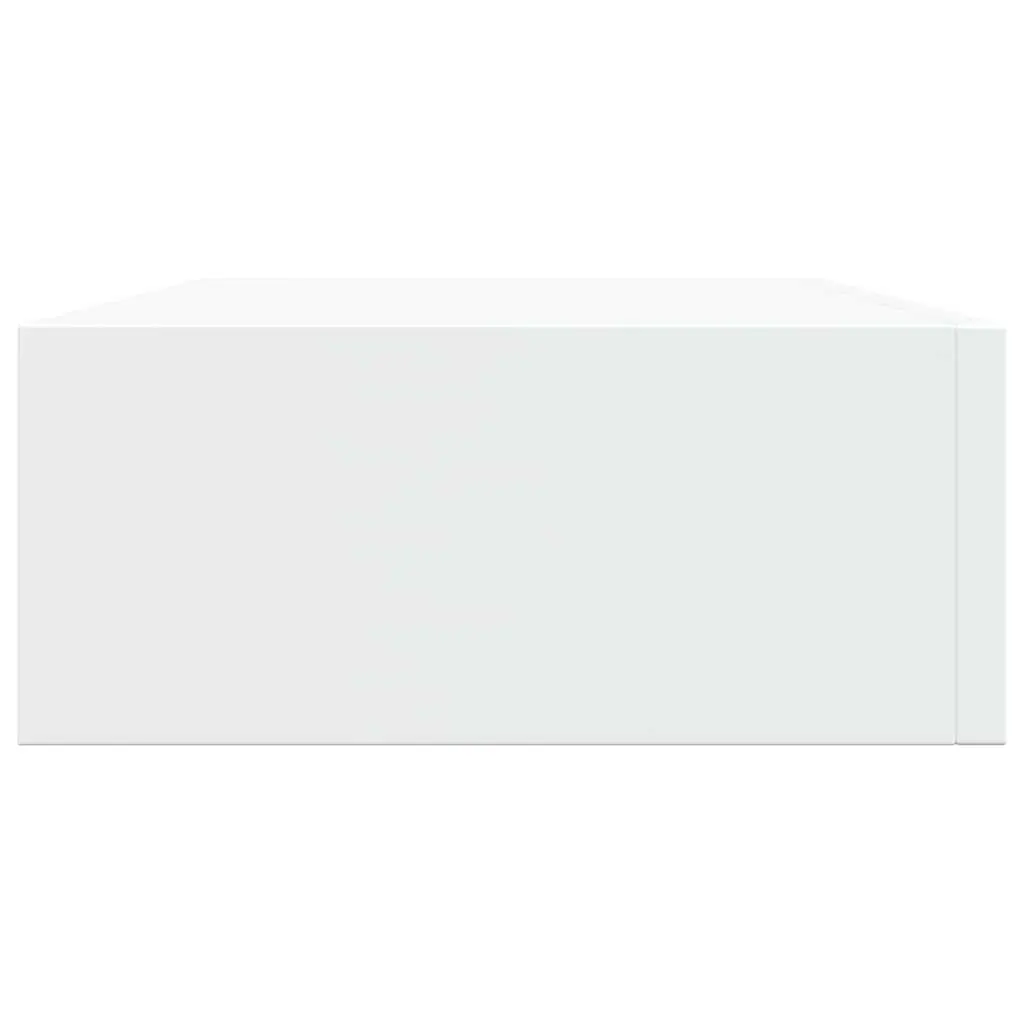 Wall-mounted Drawer Shelf White Floating Storage Organizer 40x23.5x10cm