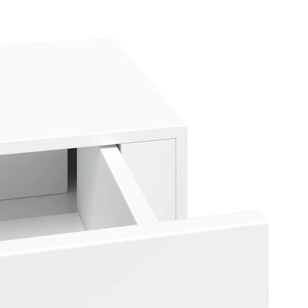 Wall-mounted Drawer Shelf White Floating Storage Organizer 40x23.5x10cm