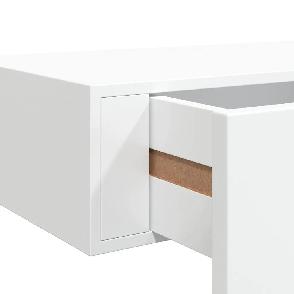 Wall-mounted Drawer Shelf White Floating Storage Organizer 40x23.5x10cm