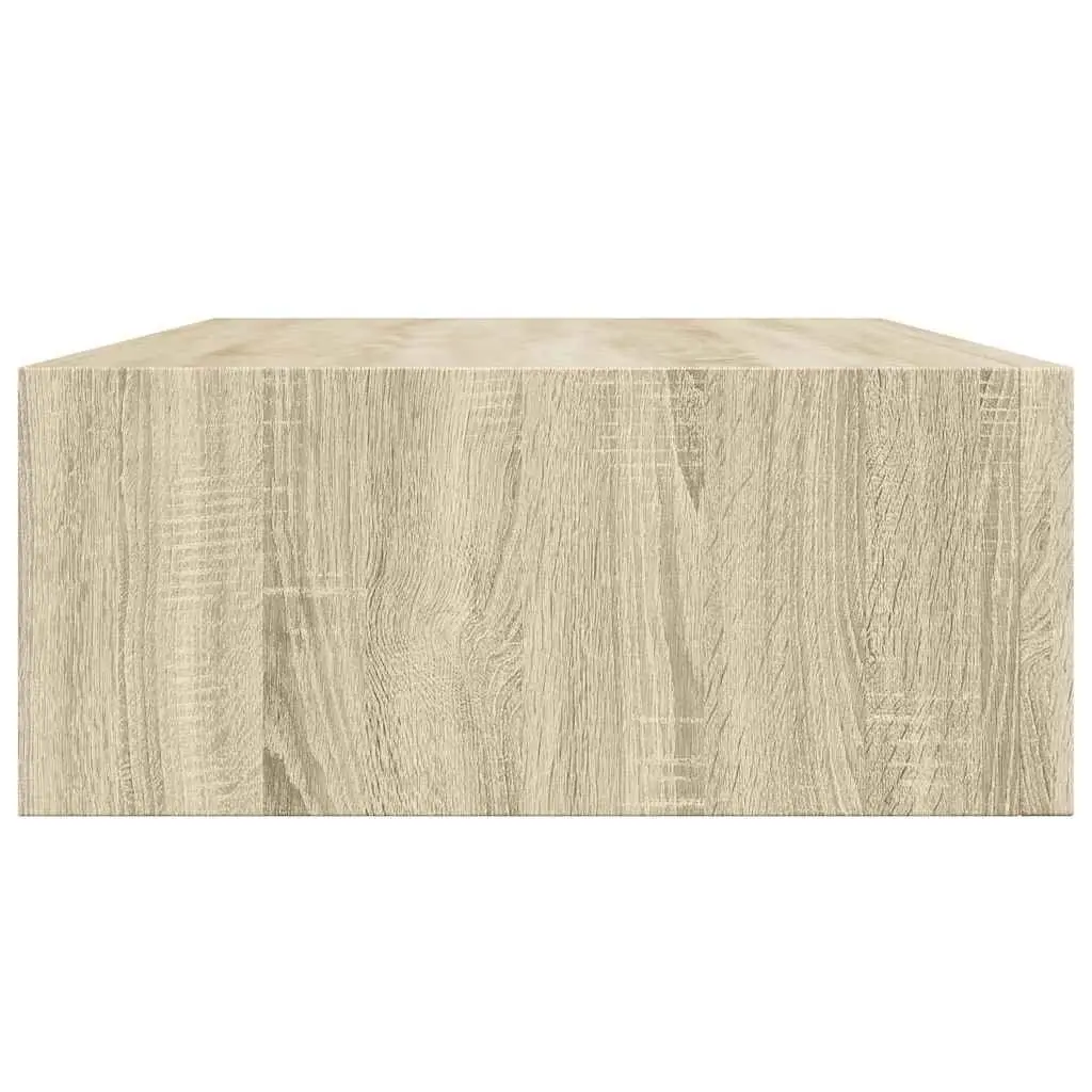 Wall-mounted Drawer Shelf Oak MDF Floating Storage Ledge Organizer 40x23.5x10cm