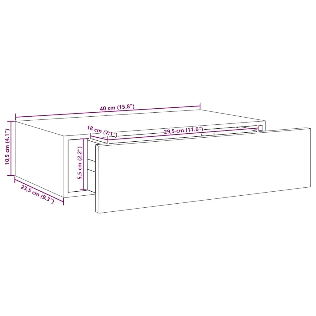 Wall-Mounted Drawer Shelf