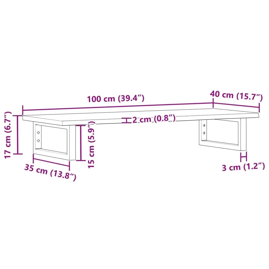 Wall Mounted Basin Shelf Steel Oak Floating Bathroom Vanity Storage Cabinet