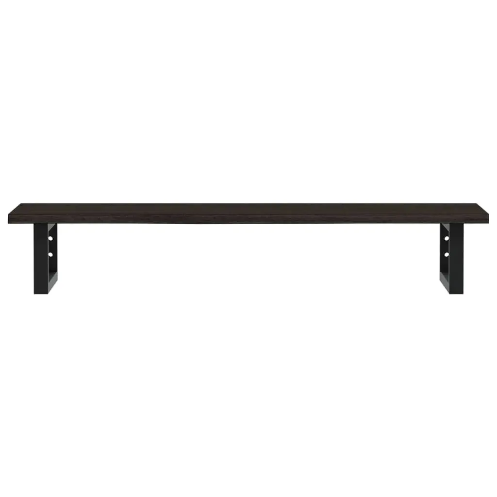 Wall Mounted Basin Shelf Steel Oak Floating Bathroom Vanity Storage Cabinet