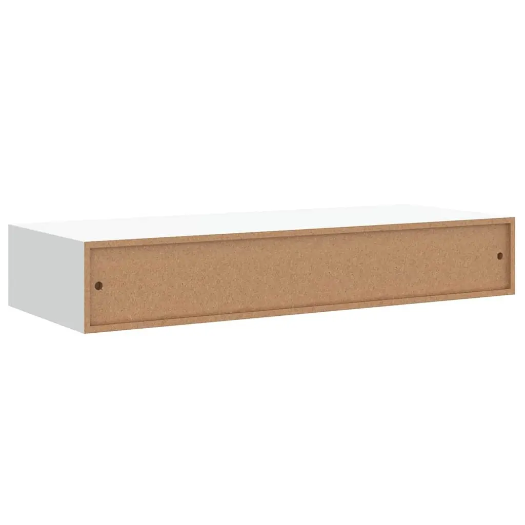 Wall-mounted Drawer Shelf Storage Floating Ledge Organizer White 60x23.5x10cm