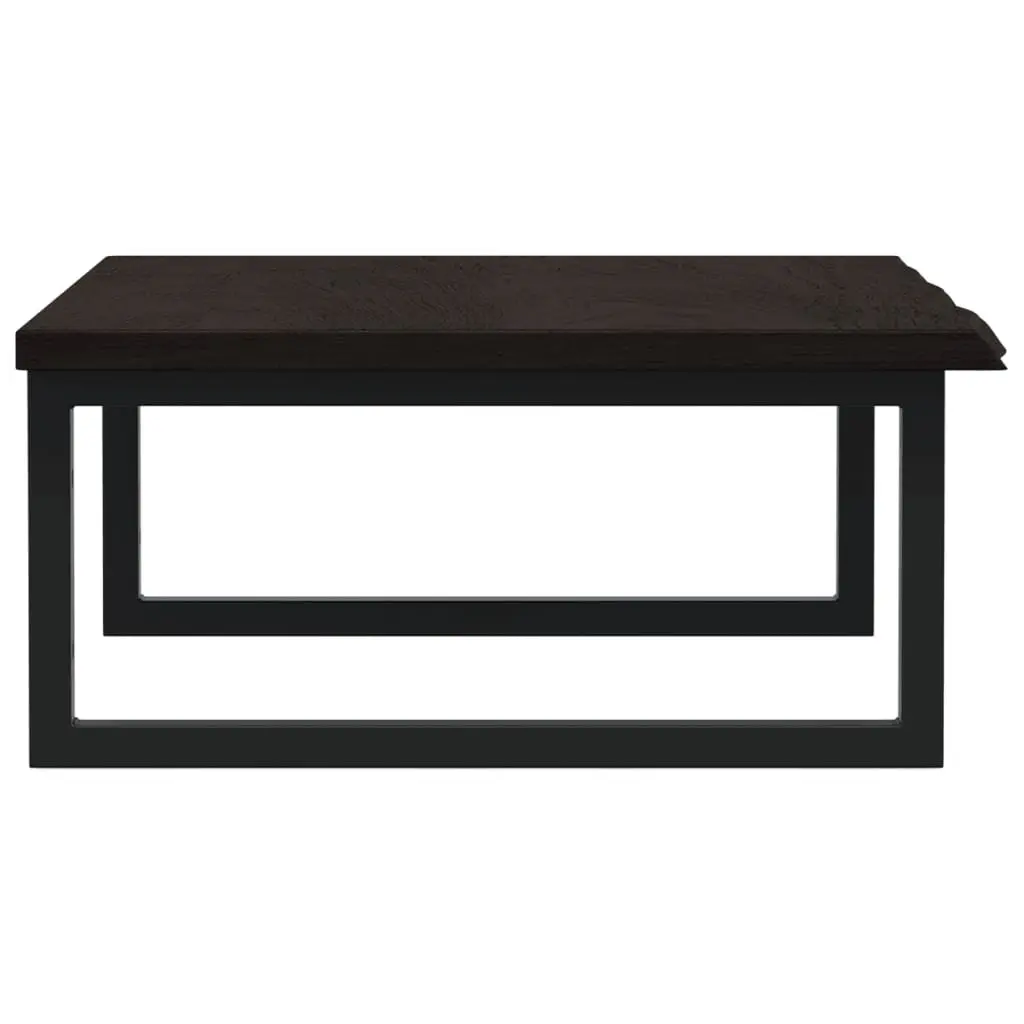 Wall Mounted Basin Shelf Steel Frame Solid Oak Wood Top Floating Cabinet