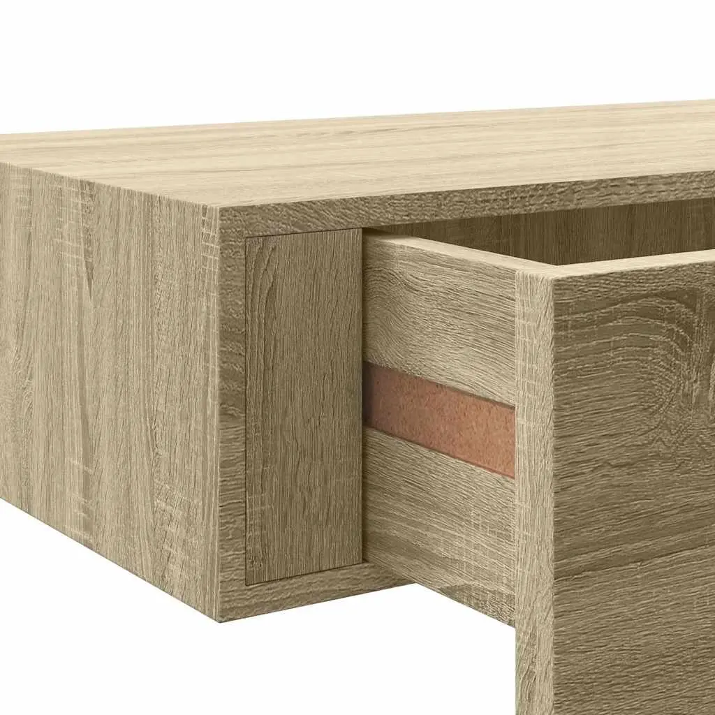 Floating Drawer Shelves Wall-mounted Storage Organizer Oak Brown 60x23.5x10cm Set of 2