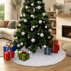 You’ll Love This 90cm White Faux Fur Christmas Tree Skirt