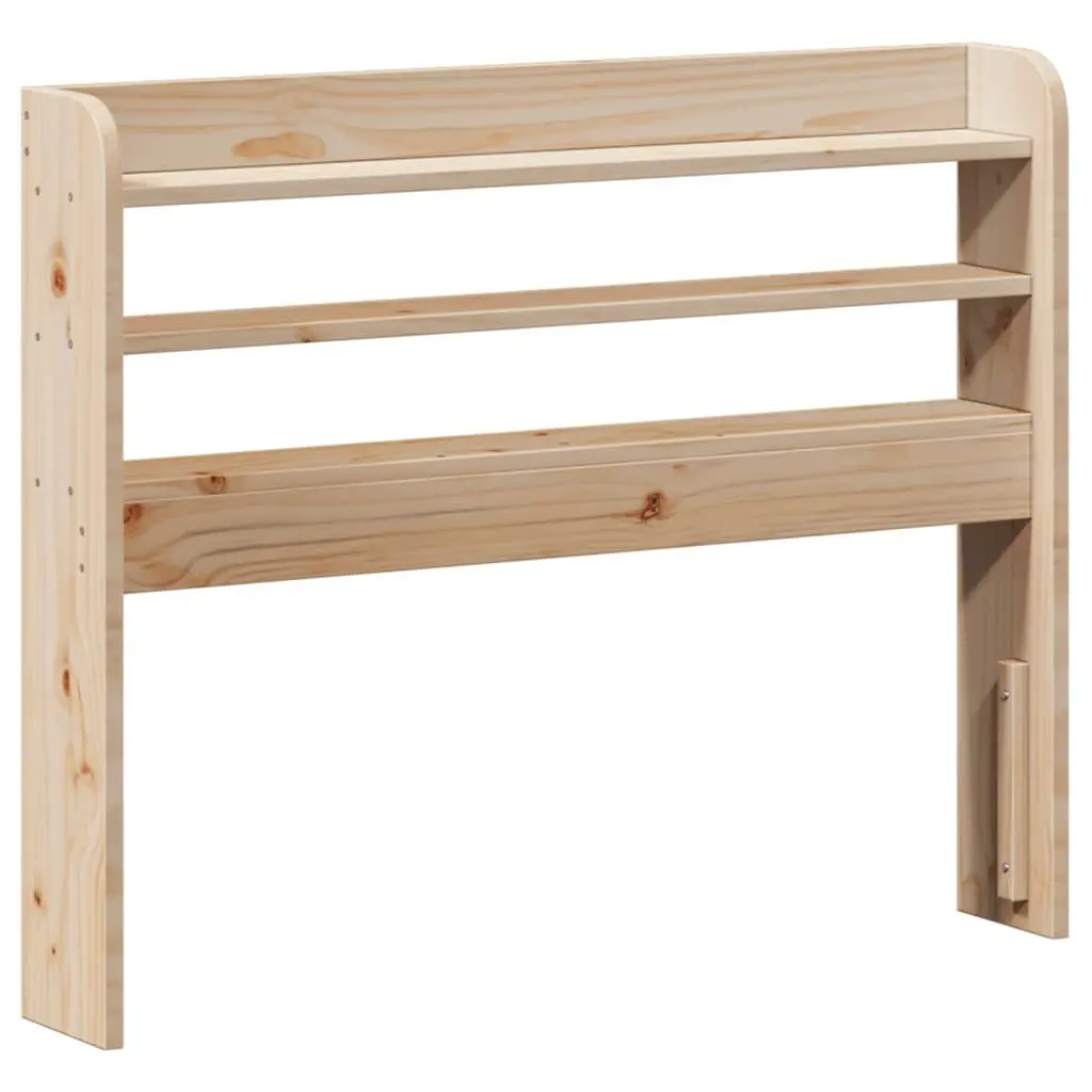 Pine Wood Bed Frame with Shelves for Extra Storage