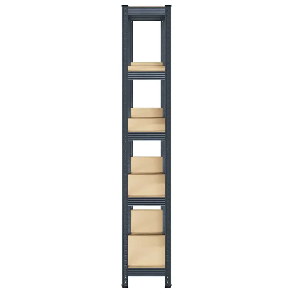 5-Layer Industrial Storage Shelves Steel Frame Engineered Wood Garage Workshop