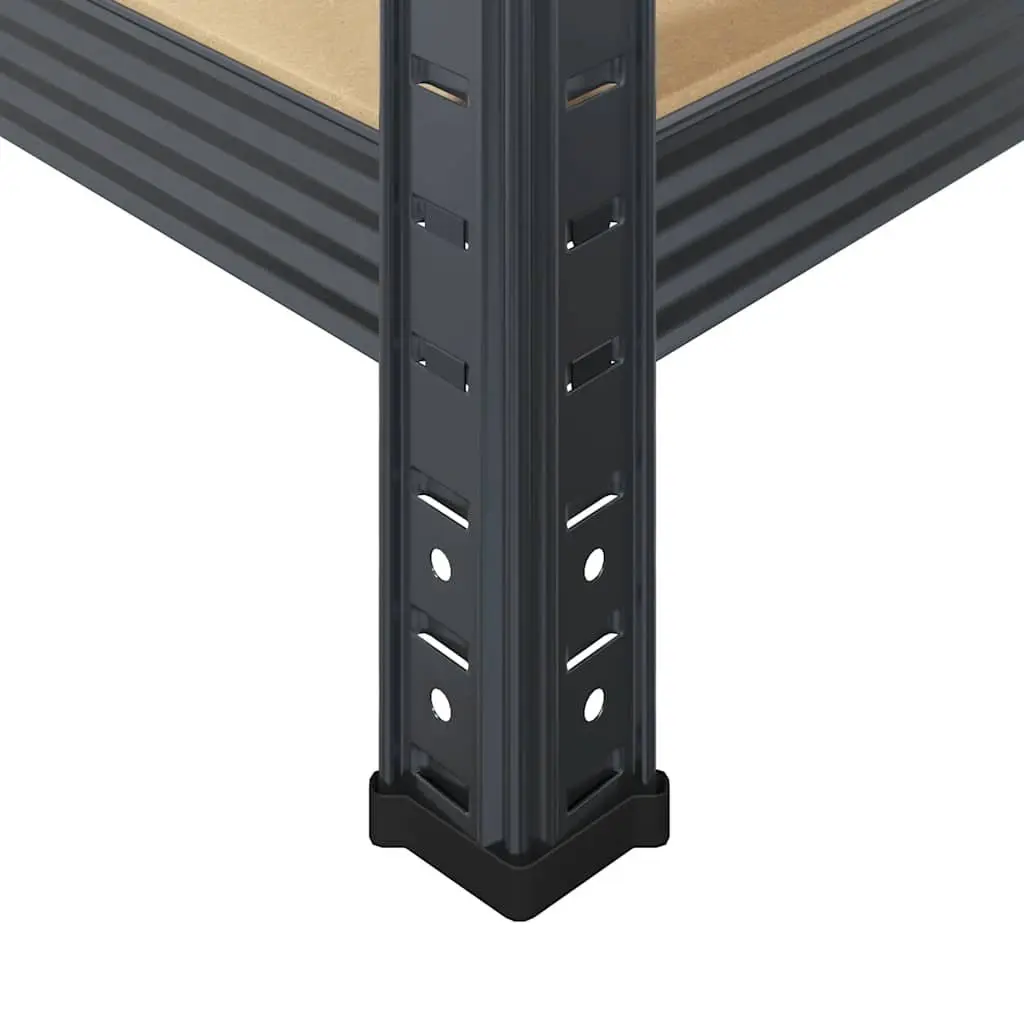Industrial Shelves Adjustable 5 Levels Steel Frame Engineered Wood Anthracite