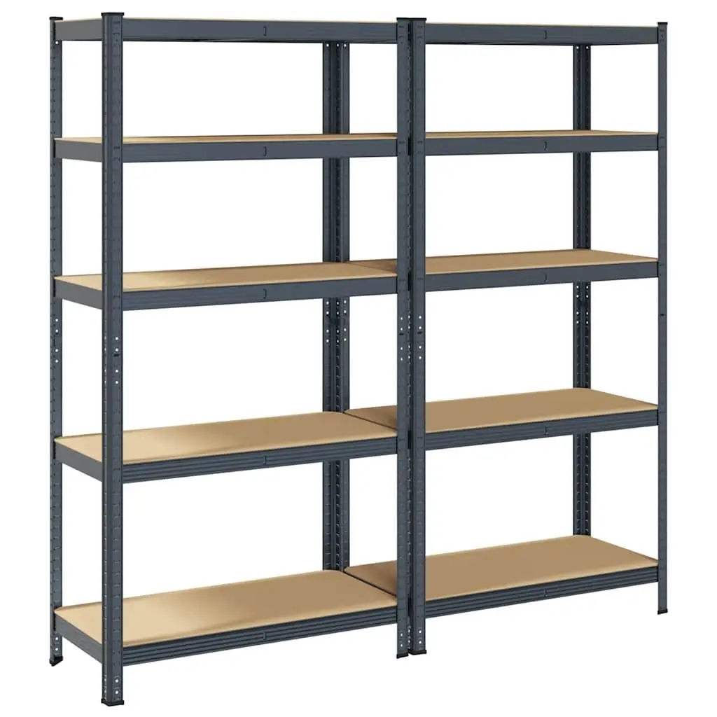 Heavy-Duty Industrial Shelving Unit 5-Layer Anthracite Steel Engineered Wood