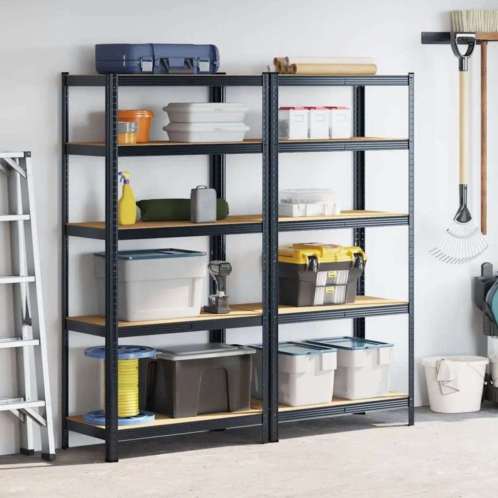 Heavy-Duty Industrial Shelving Unit 5-Layer Anthracite Steel Engineered Wood