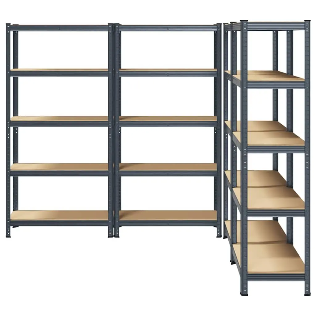 Heavy-Duty Industrial Shelving Unit Steel Frame 5-Layer Storage Rack