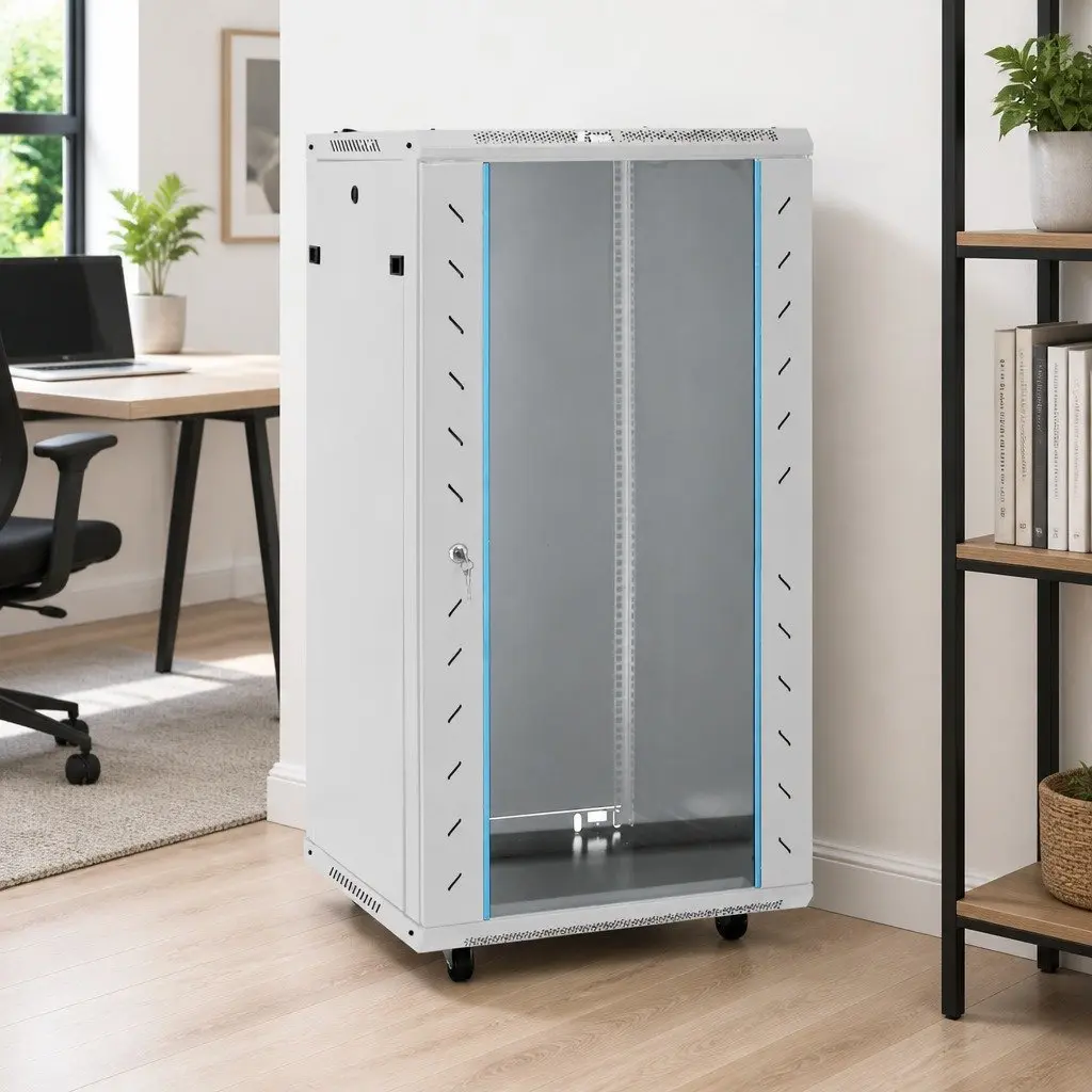 22U Network Cabinet Grey 19 Inch Standard Rack Mount Server Equipment Storage