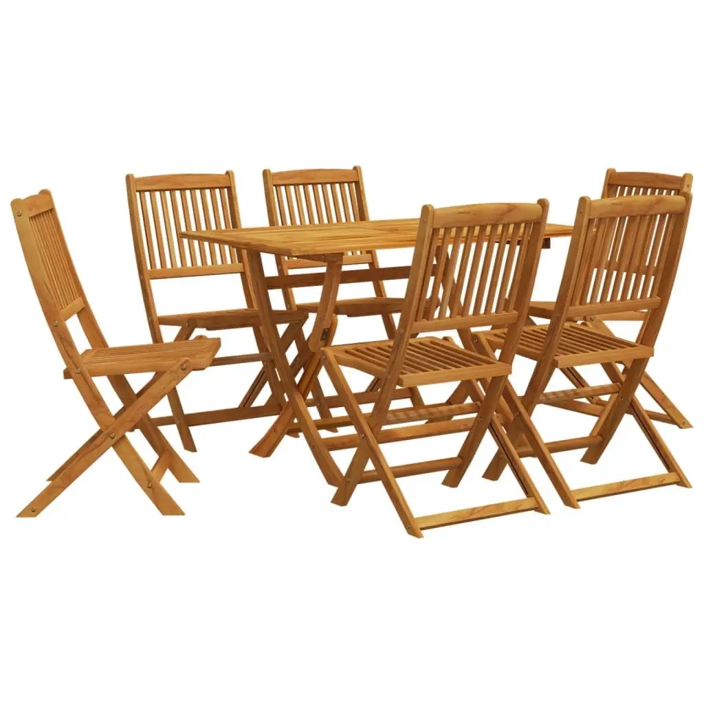 7 Piece Garden Dining Set Solid Wood Eucalyptus Outdoor Patio Table Chairs