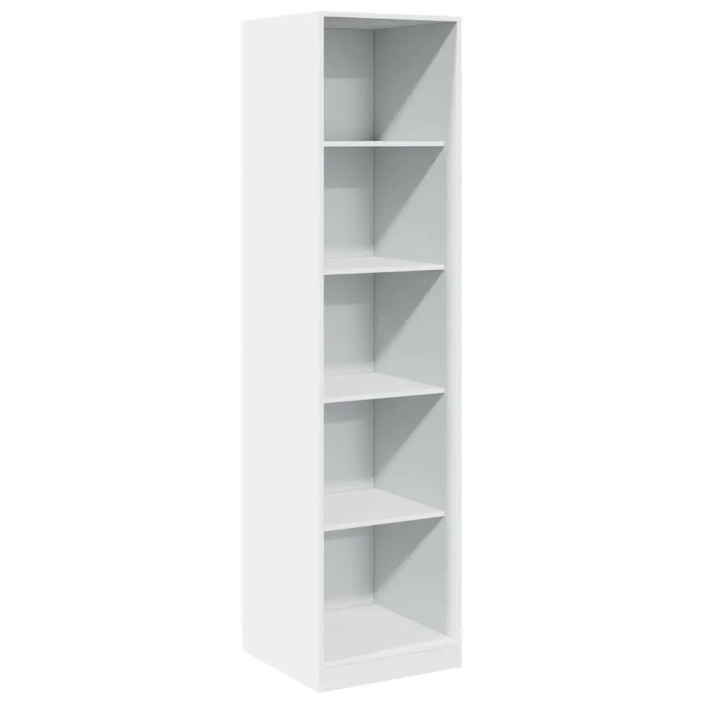 White Wardrobe Cupboard 5 Compartment Storage Cabinet Engineered Wood