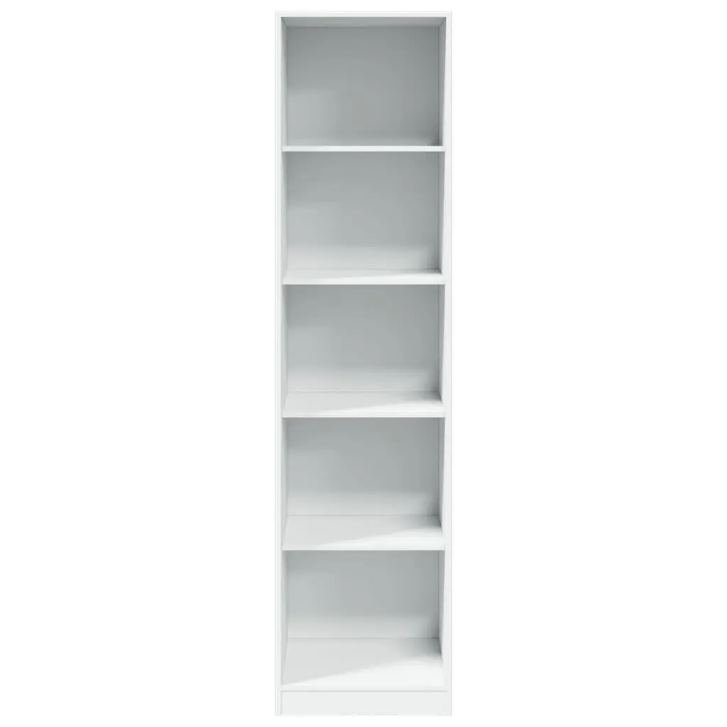 White Wardrobe Cupboard 5 Compartment Storage Cabinet Engineered Wood