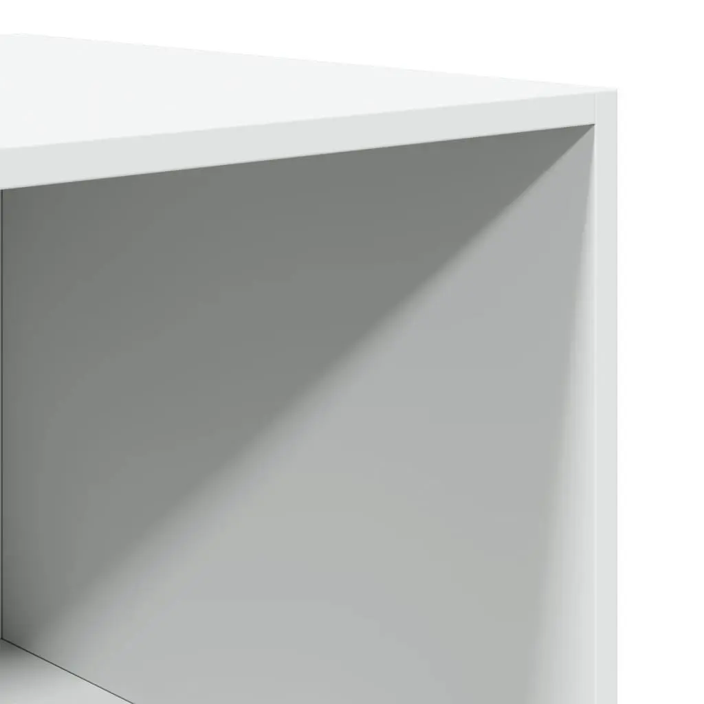 White Wardrobe Cupboard 5 Compartment Storage Cabinet Engineered Wood