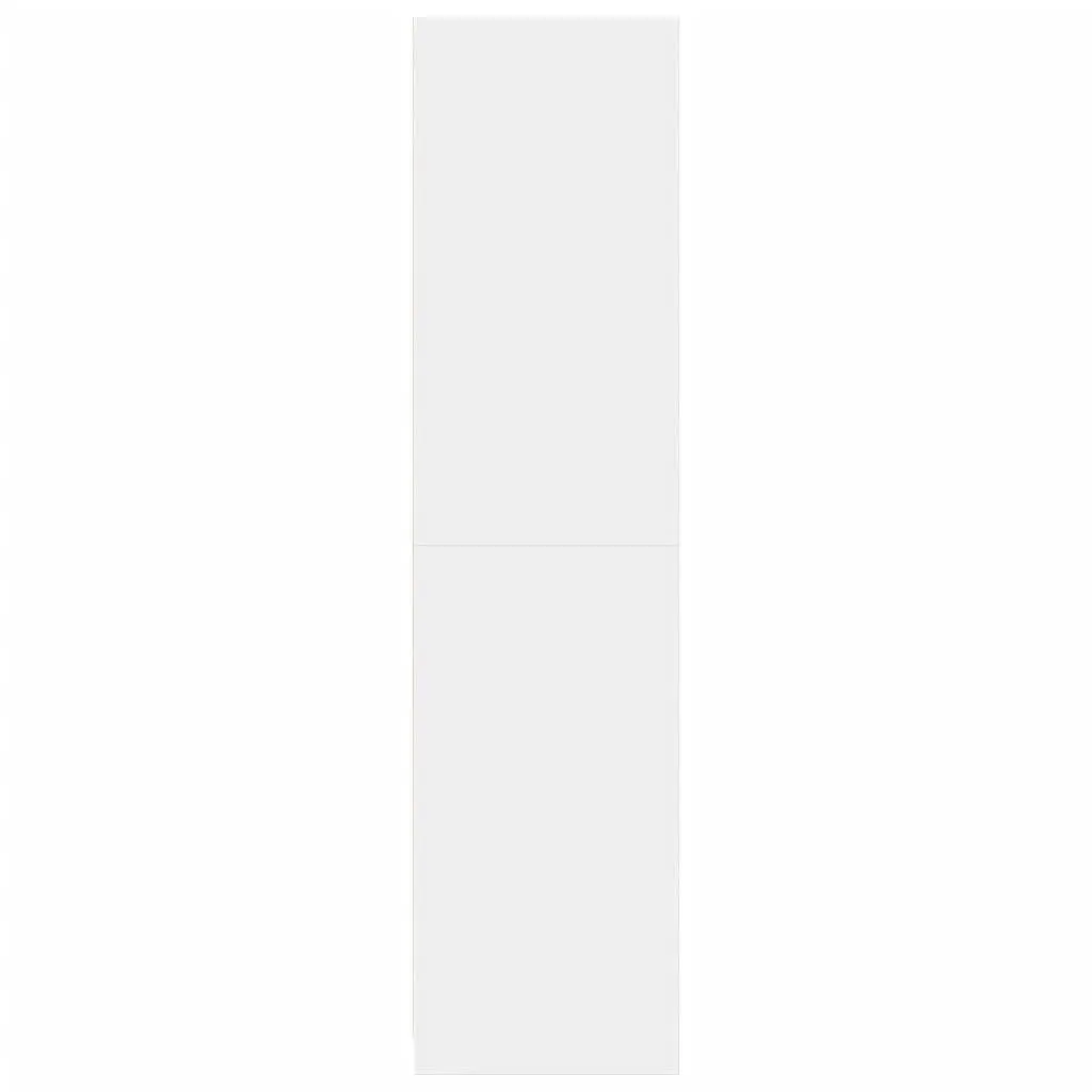 Wardrobe White Compact 30x50x200 cm Storage Cabinet with Compartment Drawers