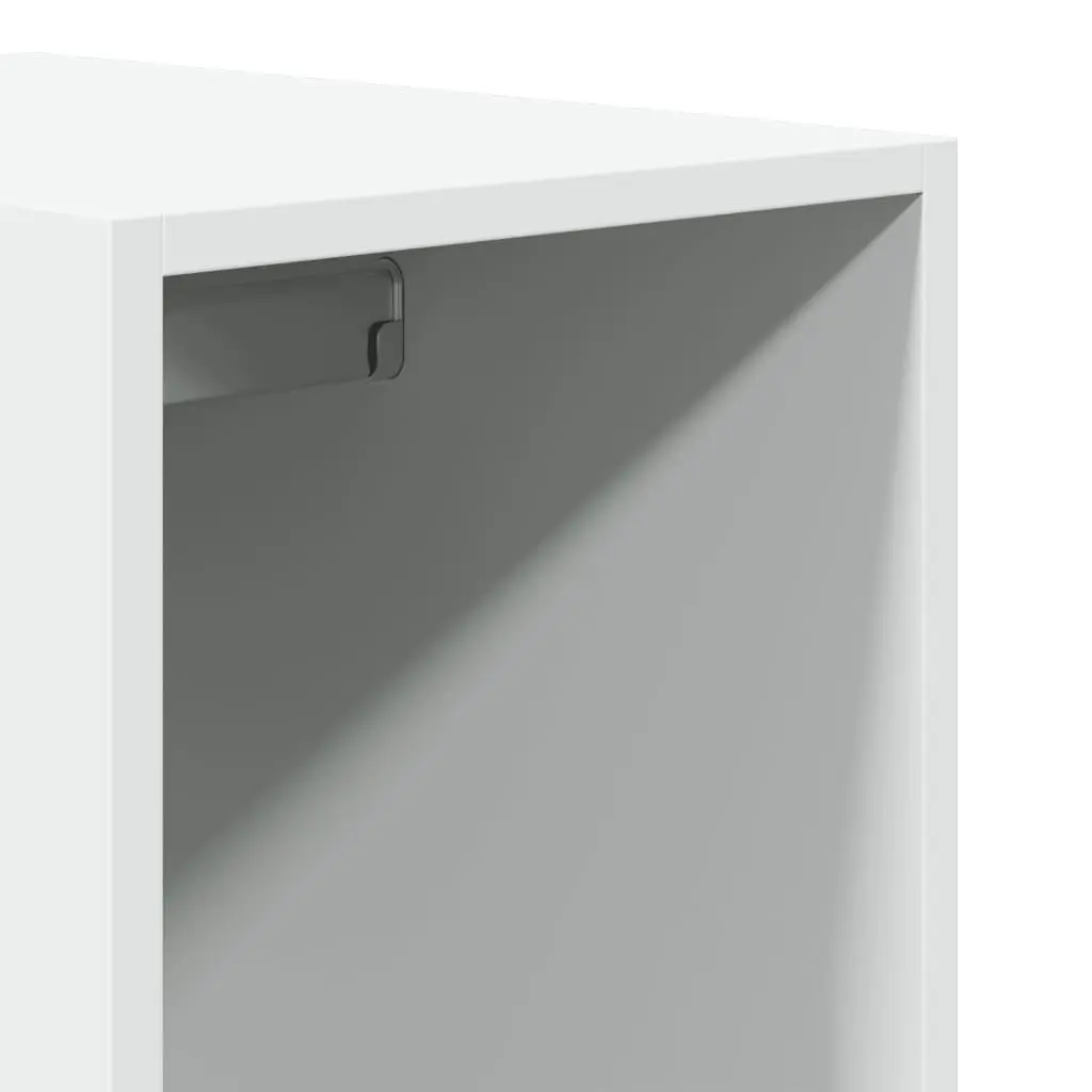 Wardrobe White Compact 30x50x200 cm Storage Cabinet with Compartment Drawers