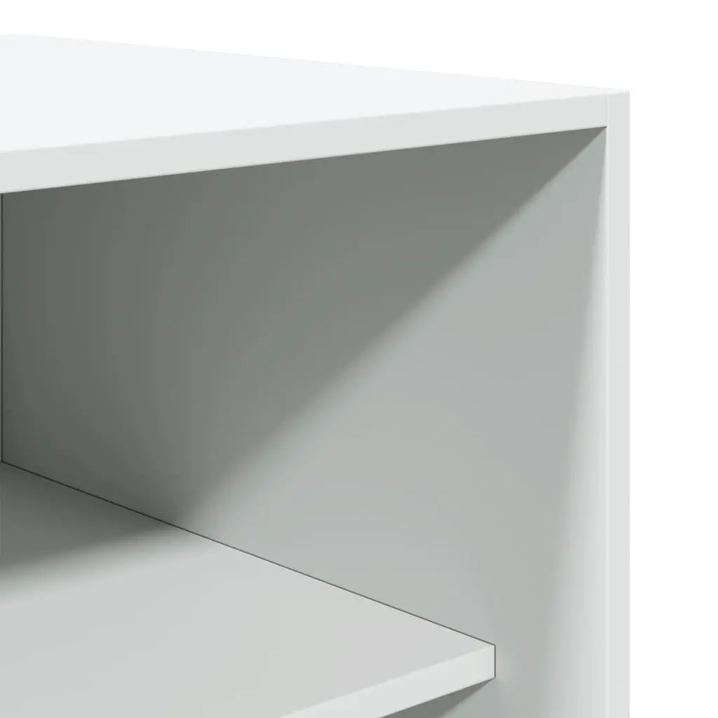 Wardrobe Cupboard White 50x50x200 cm Storage Cabinet 2 Compartments Hallway