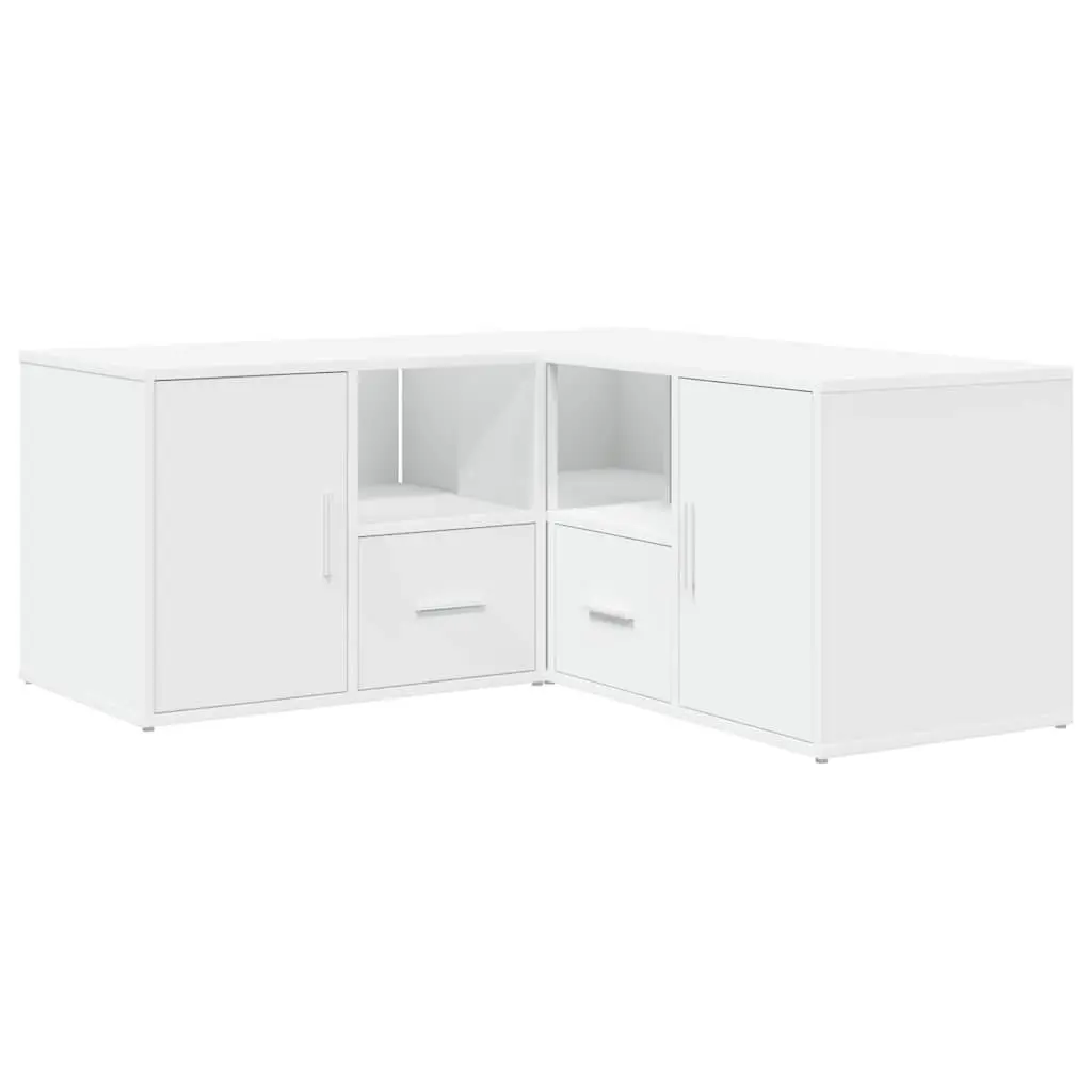 Corner Cabinet White Engineered Wood Storage Unit 160x40x45cm