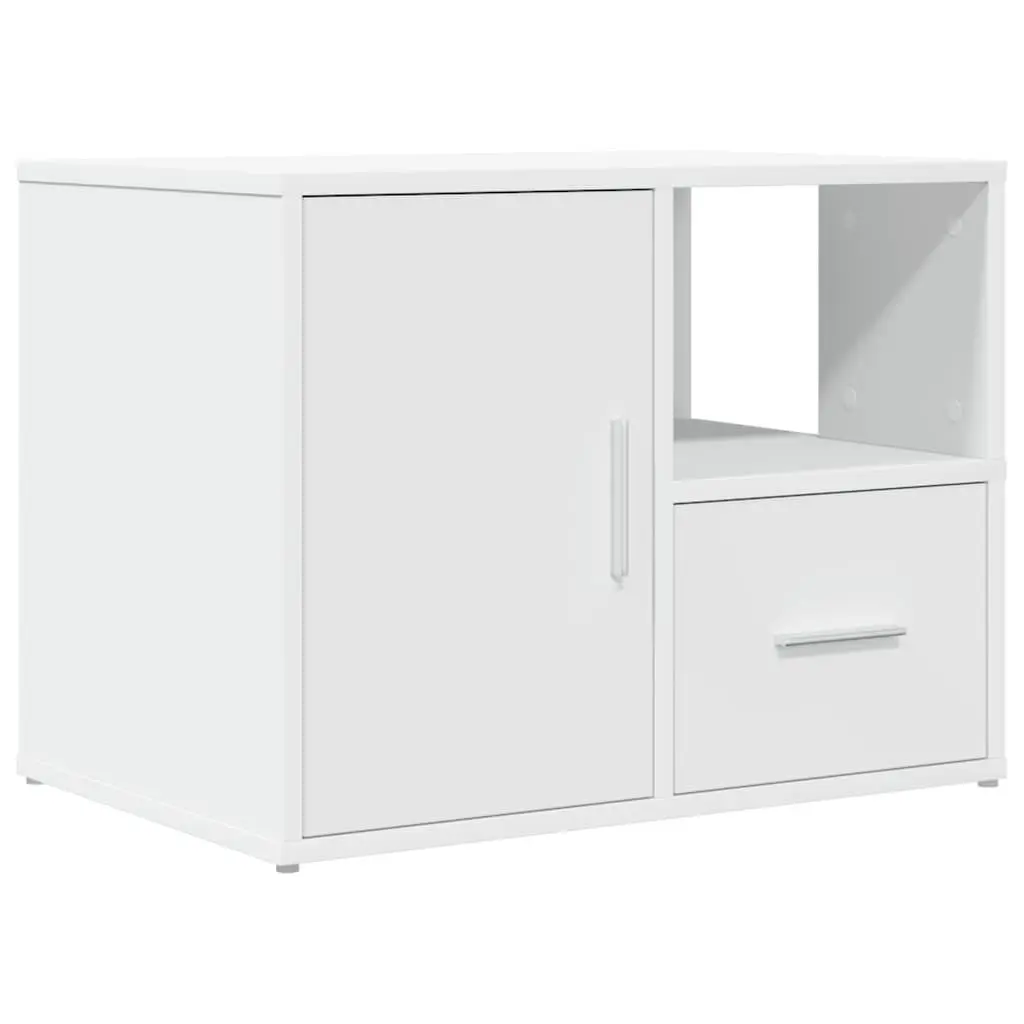 Corner Cabinet White Engineered Wood Storage Unit 160x40x45cm