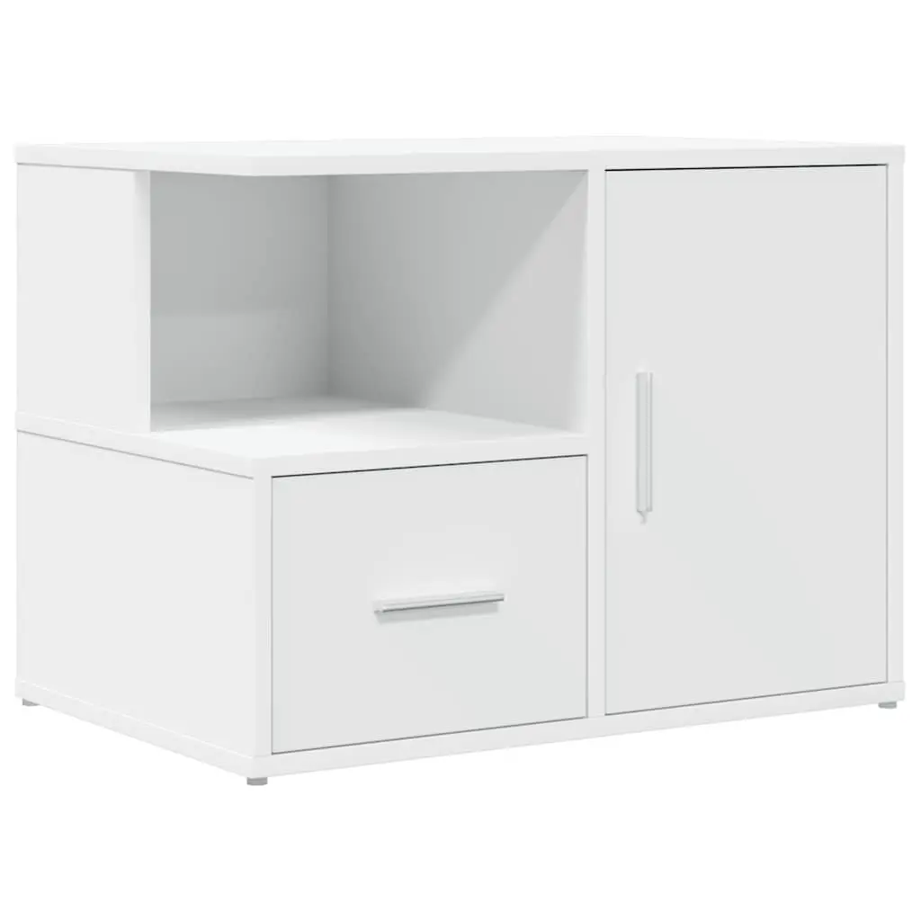 Corner Cabinet White Engineered Wood Storage Unit 160x40x45cm