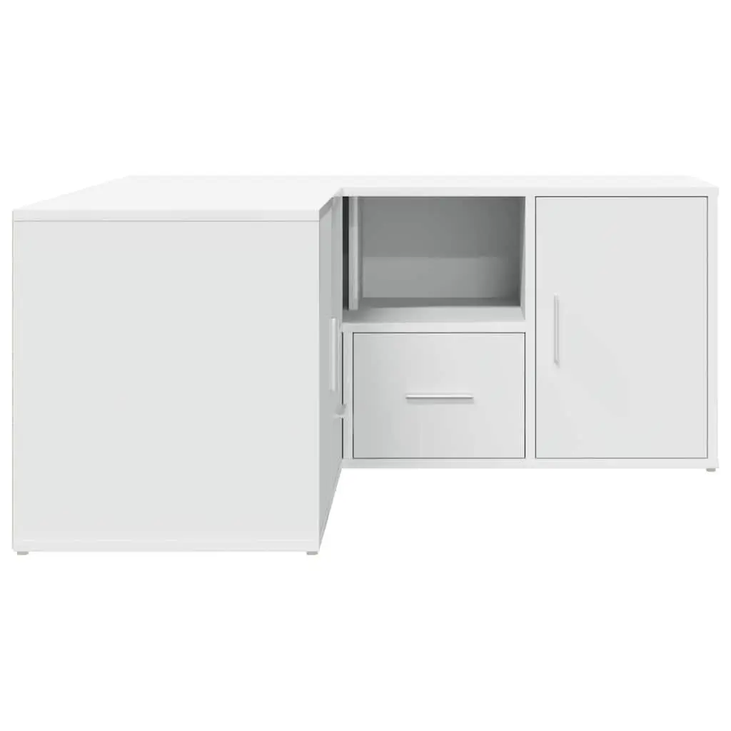 Corner Cabinet White Engineered Wood Storage Unit 160x40x45cm