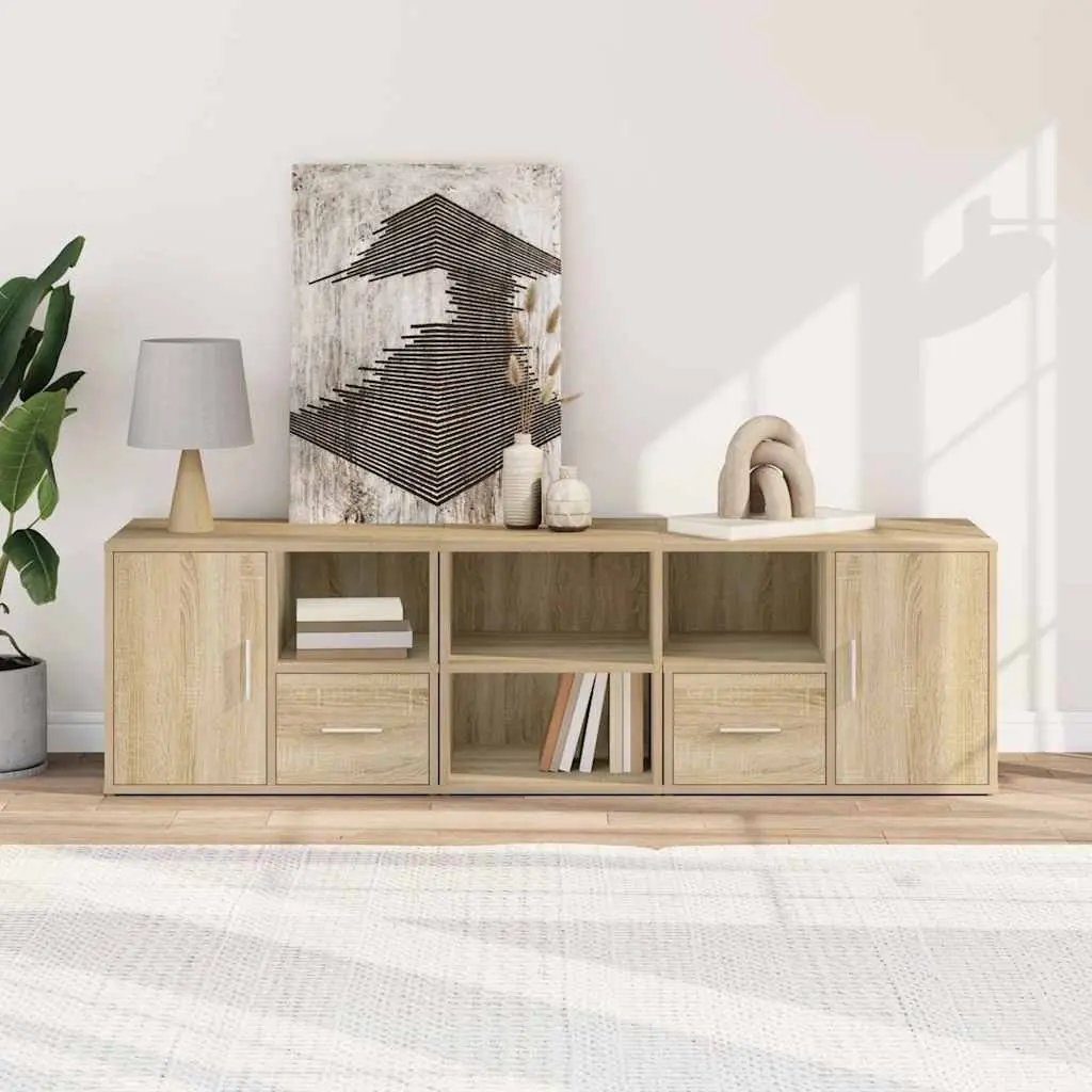 Corner Cabinet Engineered Wood Brown Storage Shelf Display Unit 160x40x45cm