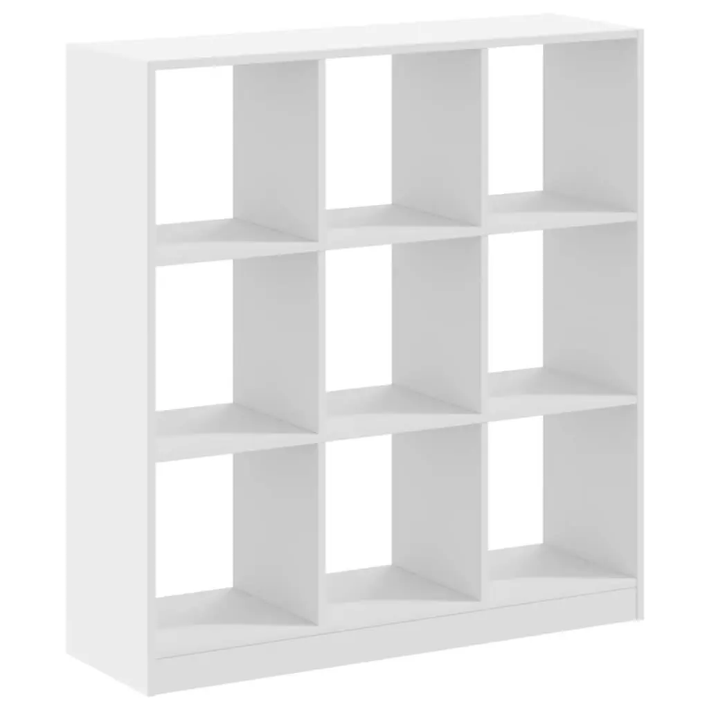 White Bookcase with 9 Compartments