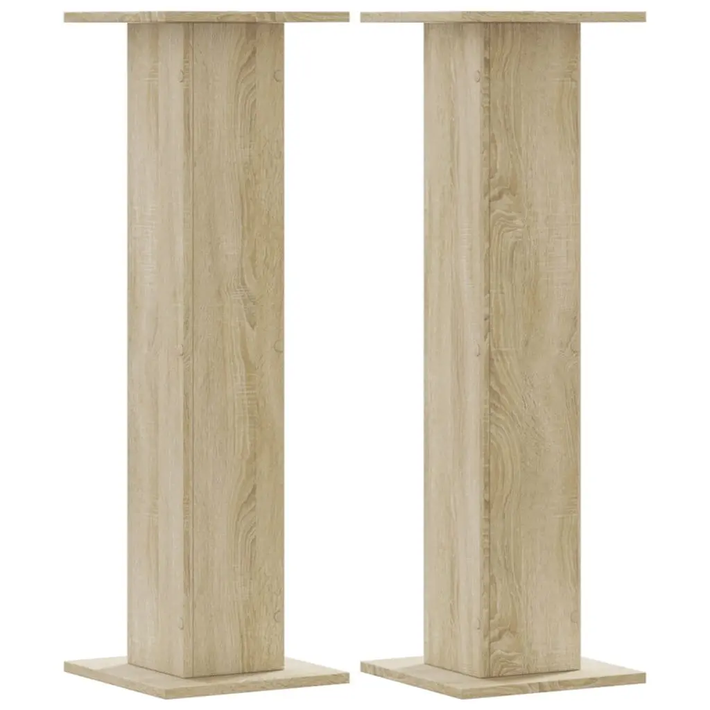 Plant Stands Brown Engineered Wood Tall Display Stands 30x30x95 cm 2 pcs