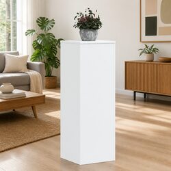 Chic Plant Display Stands - 2 White Units, 33x33x100 cm