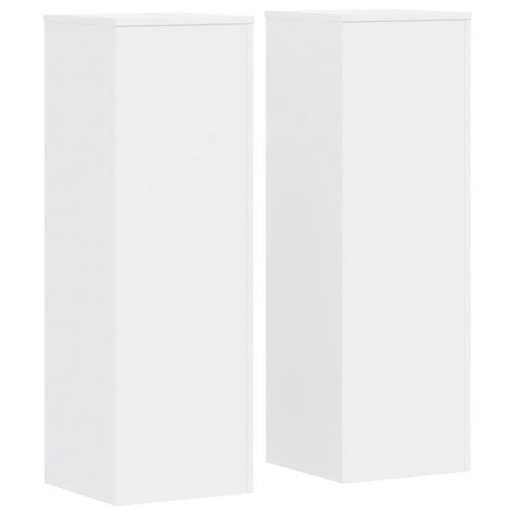 Plant Stands White 33x33x100 cm 2 pcs Engineered Wood Flower Display Stand