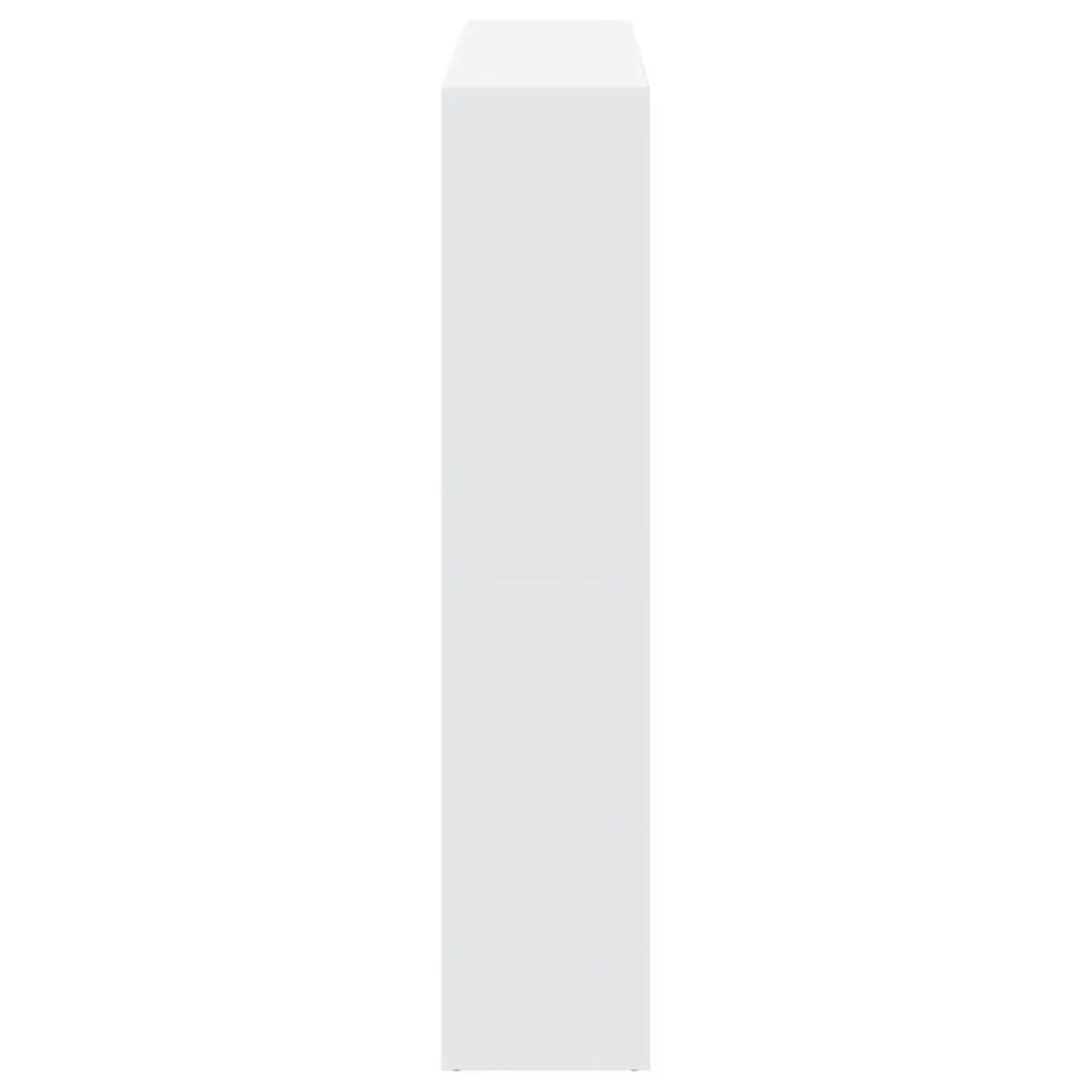 Book Cabinet White 137.5x29x137.5 cm 16 Compartments Storage Shelving Unit