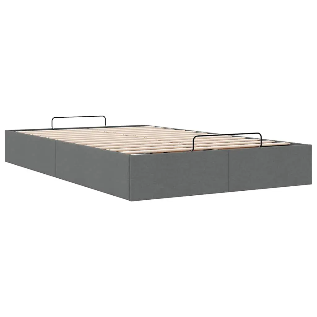 Ottoman Storage Bed Frame Grey Fabric King Single Lift Mechanism Under Bed