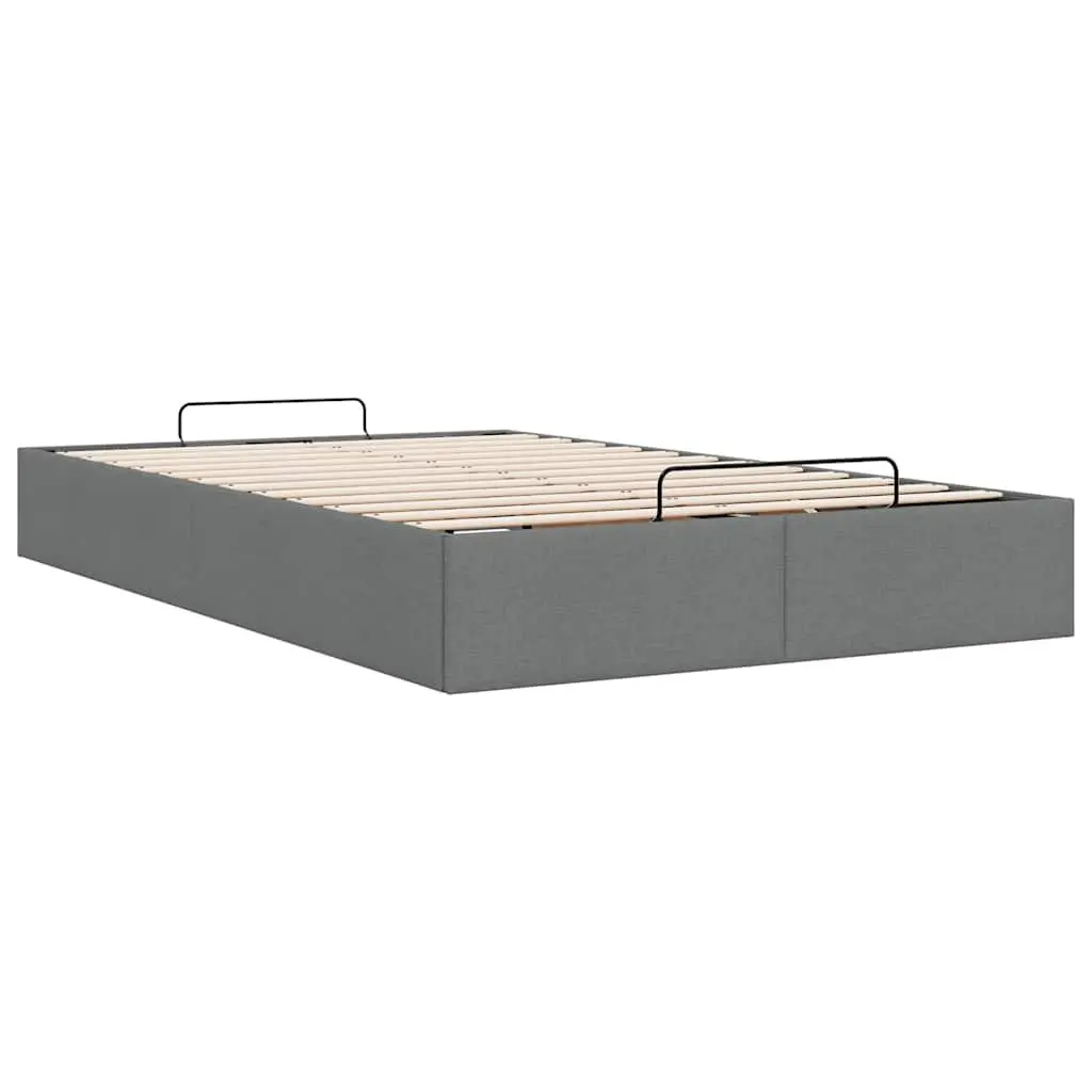 Ottoman Storage Bed Frame Grey Fabric King Single Lift Mechanism Under Bed