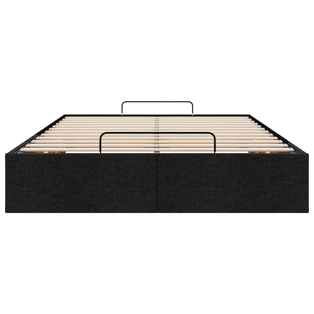 King Single Ottoman Storage Bed Frame Fabric Lift-Up Base