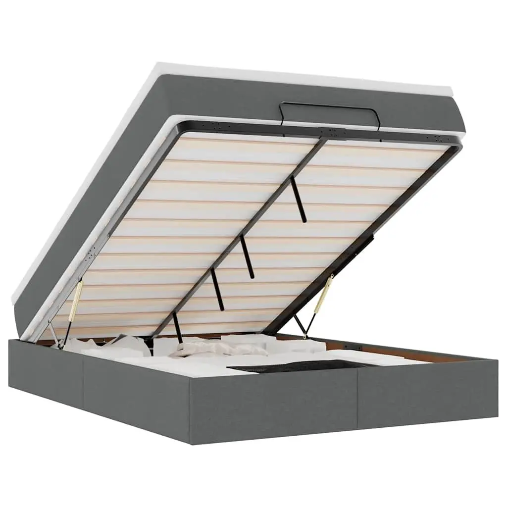 Grey Queen Ottoman Bed for Comfort